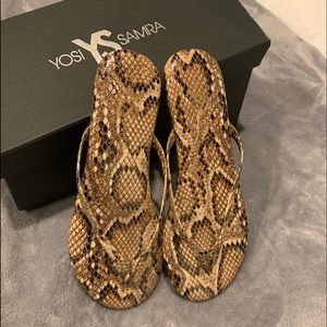 Snake Print Thong Sandals